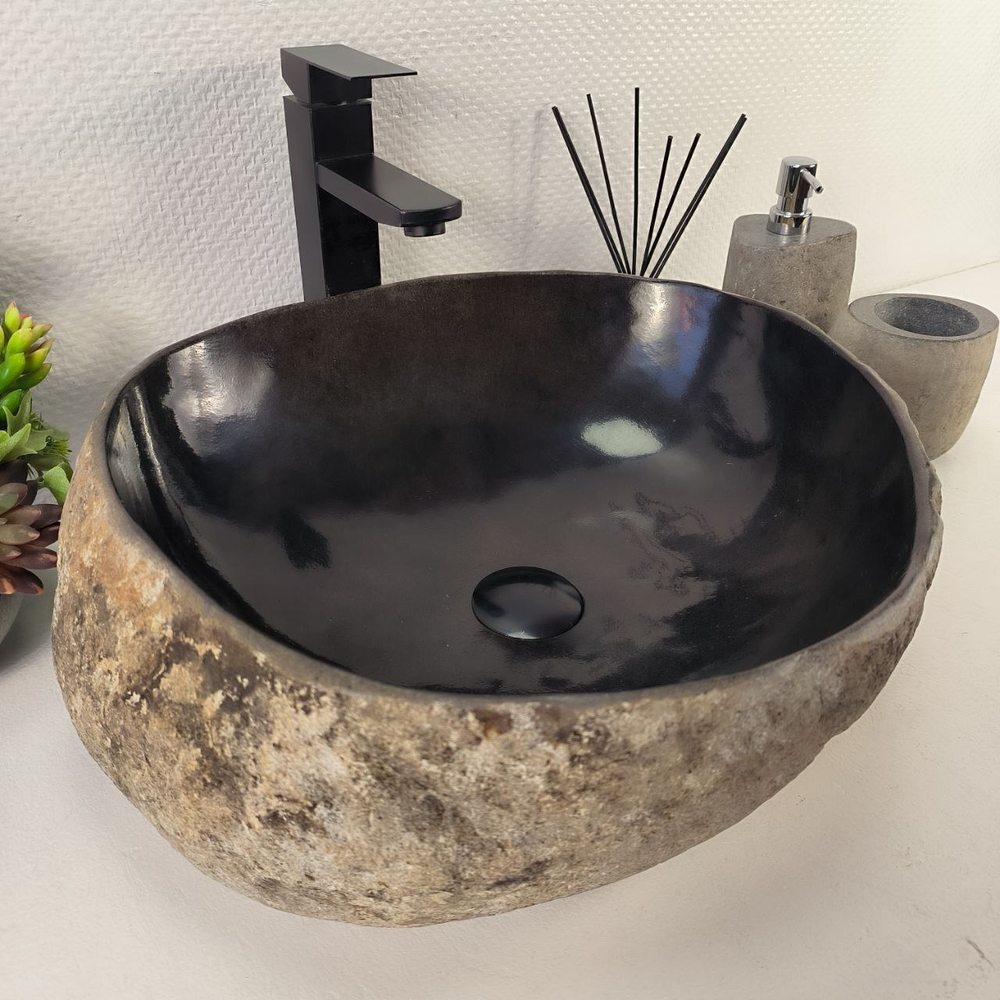 Раковина из речного камня RS-65395 50*42*15 0861