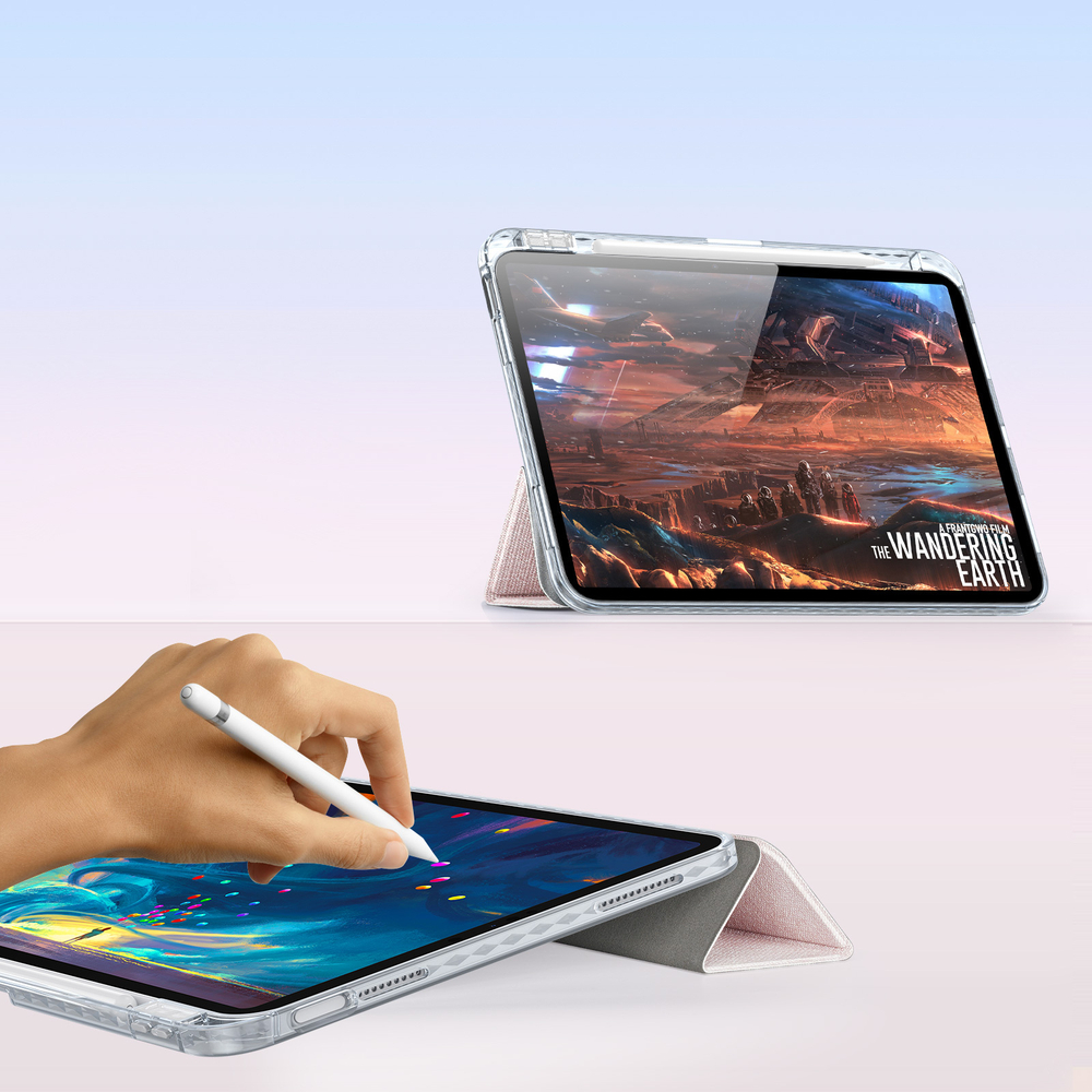 Чехол книжка розового цвета от Dux Ducis для iPad 10 (2022-) и iPad 11 (2025-), серия Unid Series Case