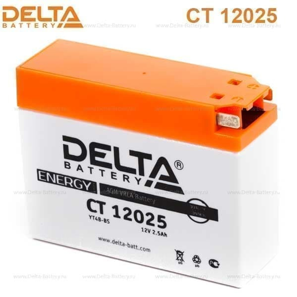 Аккумулятор Delta CT 12025 (12V / 2.5Ah) [YT4B-BS]