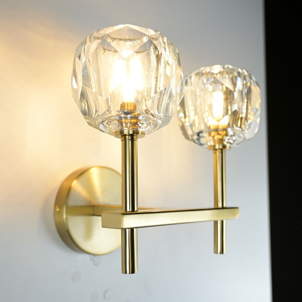 Бра Boule De Cristal Double Sconce Brass By Imperiumloft