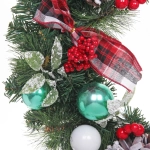 Венок хвойный новогодний «Рождественский день» 50 см, резина, леска, ПВХ (SSQ1914A-50)