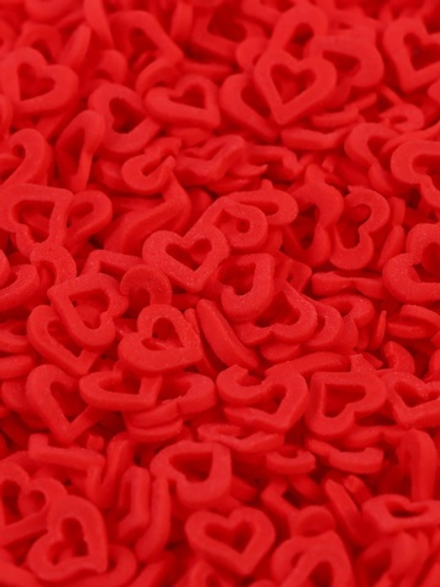 Кондитерская посыпка «Сердце» красная, 50 г