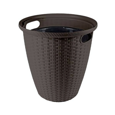 Кашпо напольное Ротанг D 380/30 л с внутренним горшком 16 л Горький шоколад