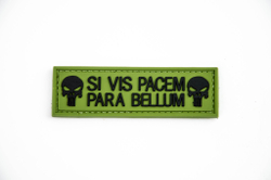 Шеврон Punisher. Si Vis Pacem Para Bellum PVC. Олива