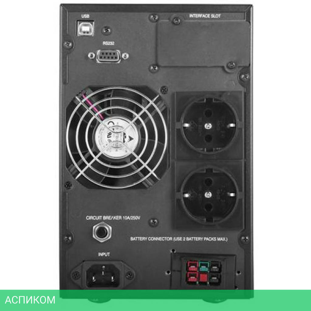 Источник бесперебойного питания Powercom Macan черный (MAC-1000)
