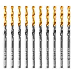 Сверло по металлу, 3,5 мм, HSS-Tin, Golden Tip, 10 шт. Denzel