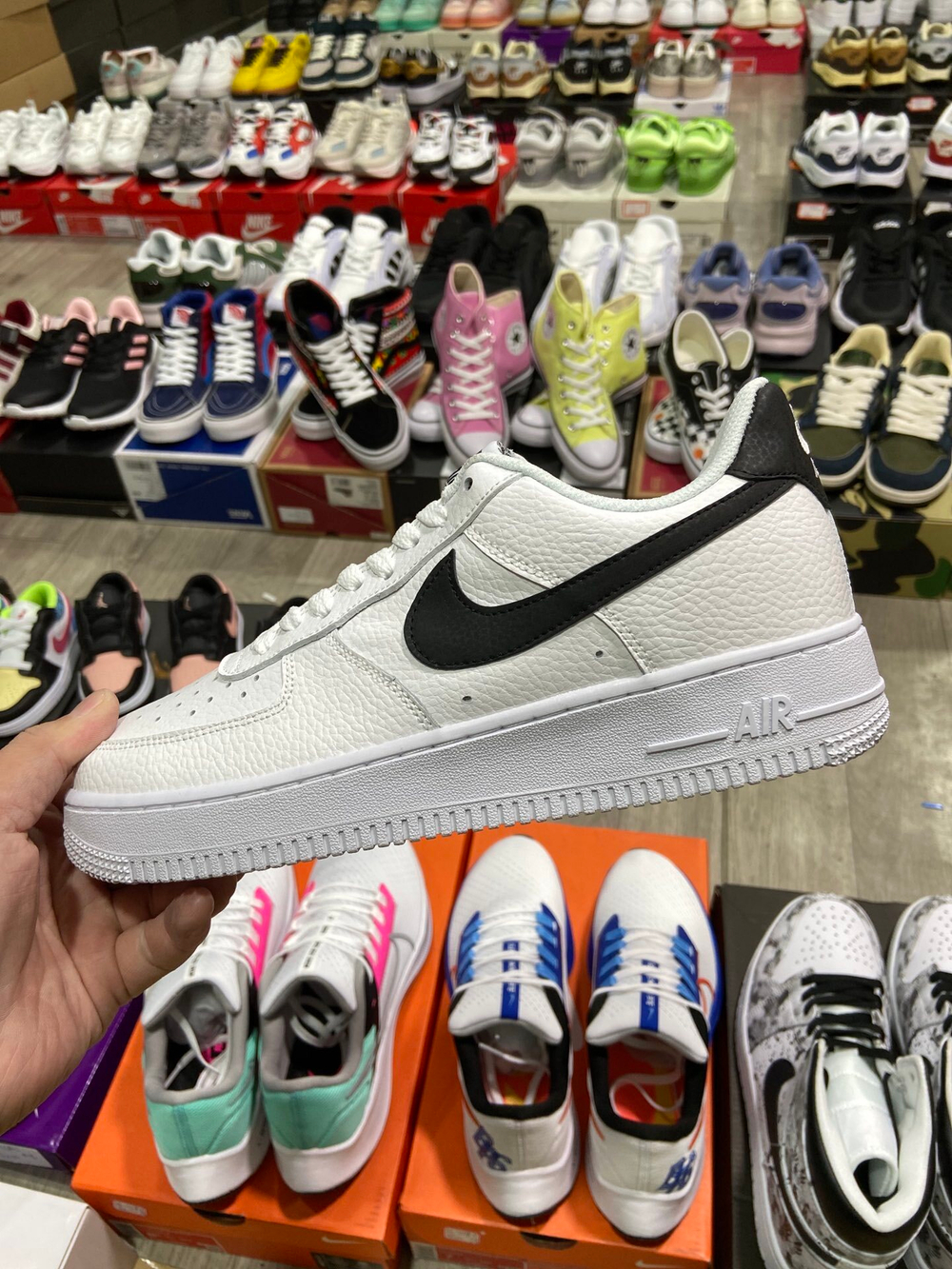 Nike Air Force 1 Low '07 "White Black Pebbled Leather"