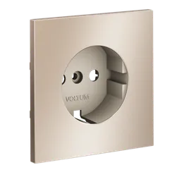 Накладка для розетки с заземлением, S70 Metal (платина) vlsm000610