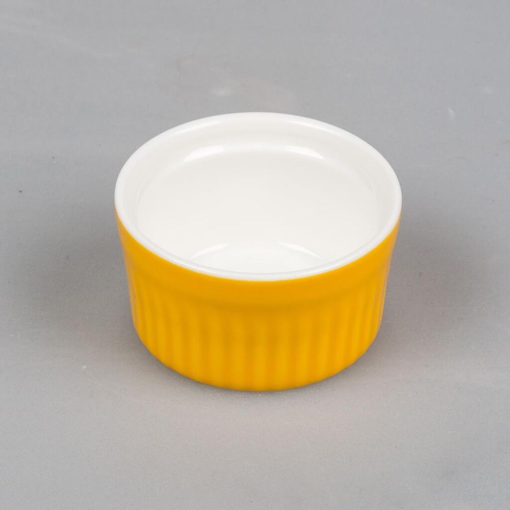 Соусник 80 мл 6,5 см Рамекин круглый желтый фарфор P.L. Proff Cuisine [10]