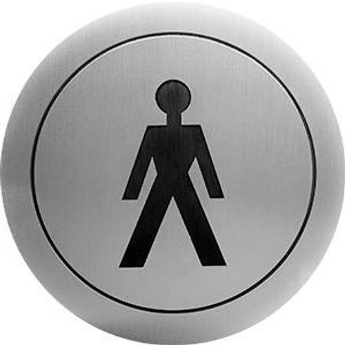 Табличка "Туалет для мужчин" нерж. сталь NOFER 16721.2.S матовый