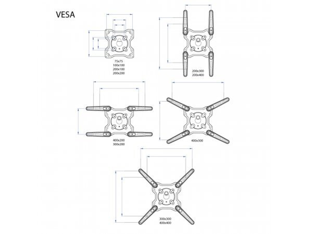 Кронштейн Kromax Optima-406 (тёмно-серый)
