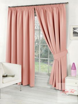 Длинные шторы Classic Blackout (Розовый) Однотонный блэкаут