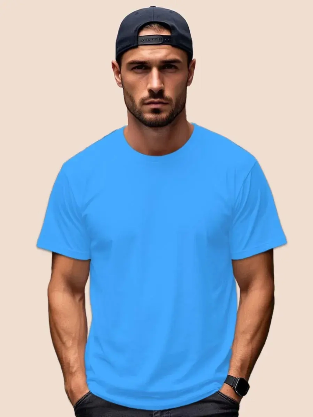 Футболка Взрослая.Премиум однотонная.1 шт