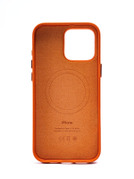 Кожаный чехол Leather Case iPhone 16 Pro MAX Оранжевый