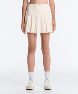 Oysho Короткая плиссированная юбка seamless с высокой талией, светлый экрю