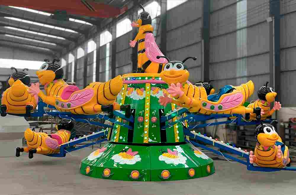 Электрическая Аттракцион карусель «В гостях у пчёлки», 8×8×4 м