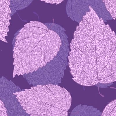 Seamless Pattern of Colored Leaves. Picture with Clipping Mask.