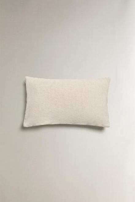 ZARA HOME ОДНОТОННЫЙ ЧЕХОЛ ДЛЯ ДЕКОРАТИВНОЙ ПОДУШКИ, ЭКРЮ