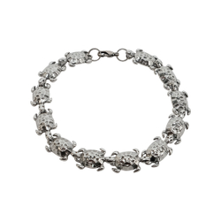 "Черепашки" браслет в серебряном покрытии из коллекции "Животные" от Jenavi с замком карабин