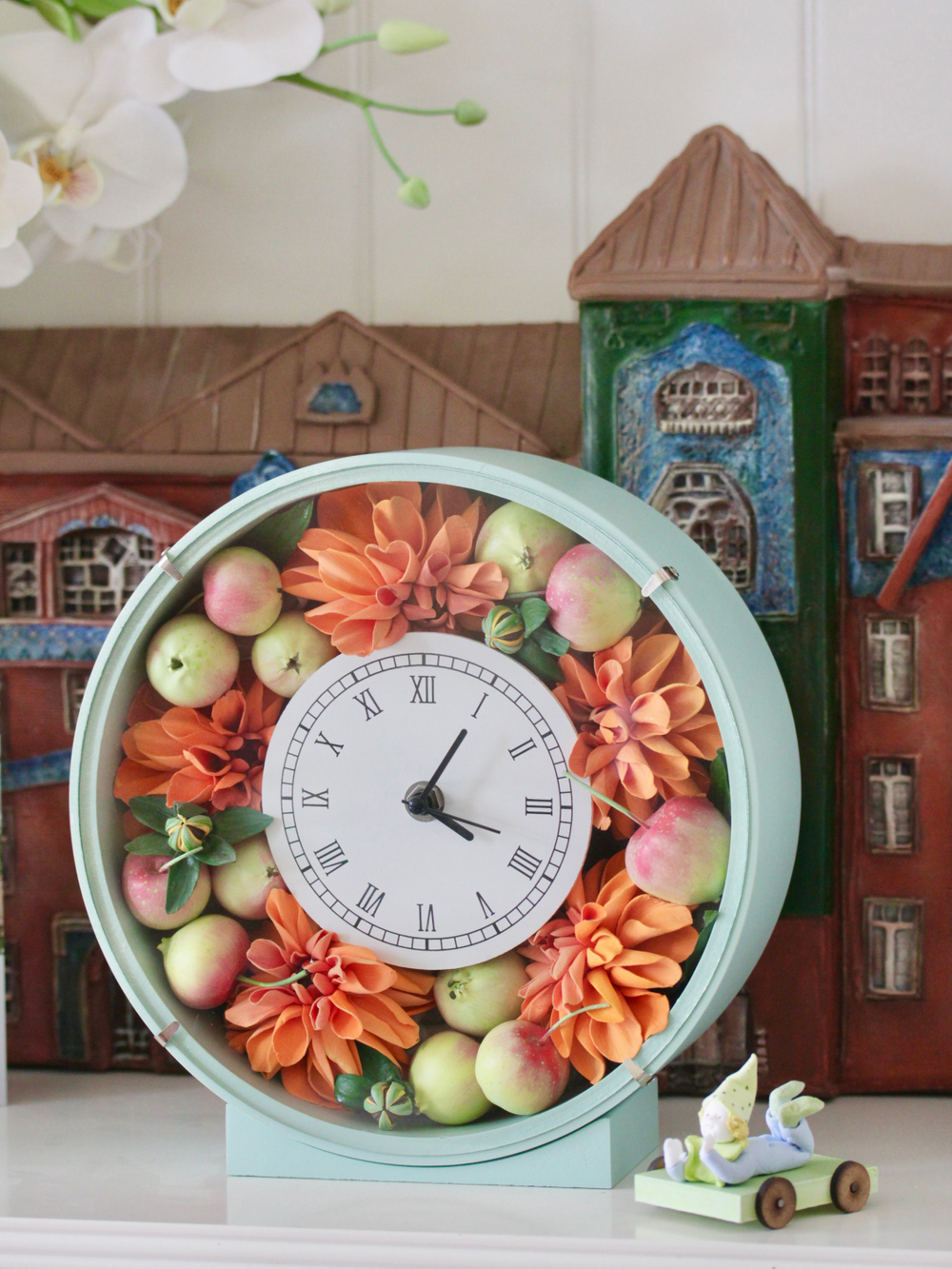 Часы - основа для декорирования (24 см, белые, Япония)