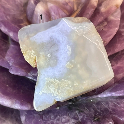 49459  Агат голубой Сапфирин Бусина срез 35-40мм