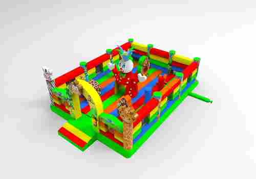 Коммерческий надувной батут «В гостях у павлина» 8*6*5 м