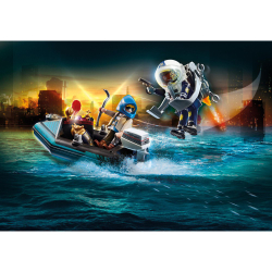 Playmobil - Полицейский реактивный рюкзак: Арест художественного вора 70782