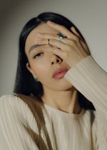 Кольцо Crystal Classic с зеленым агатом
