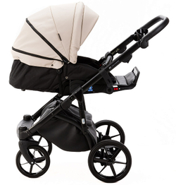 Детская коляска Adamex Nola Deluxe 2 в 1 N-SD113 (СВ.БЕЖ.КОЖА + Т.БЕЖ.КОЖА)