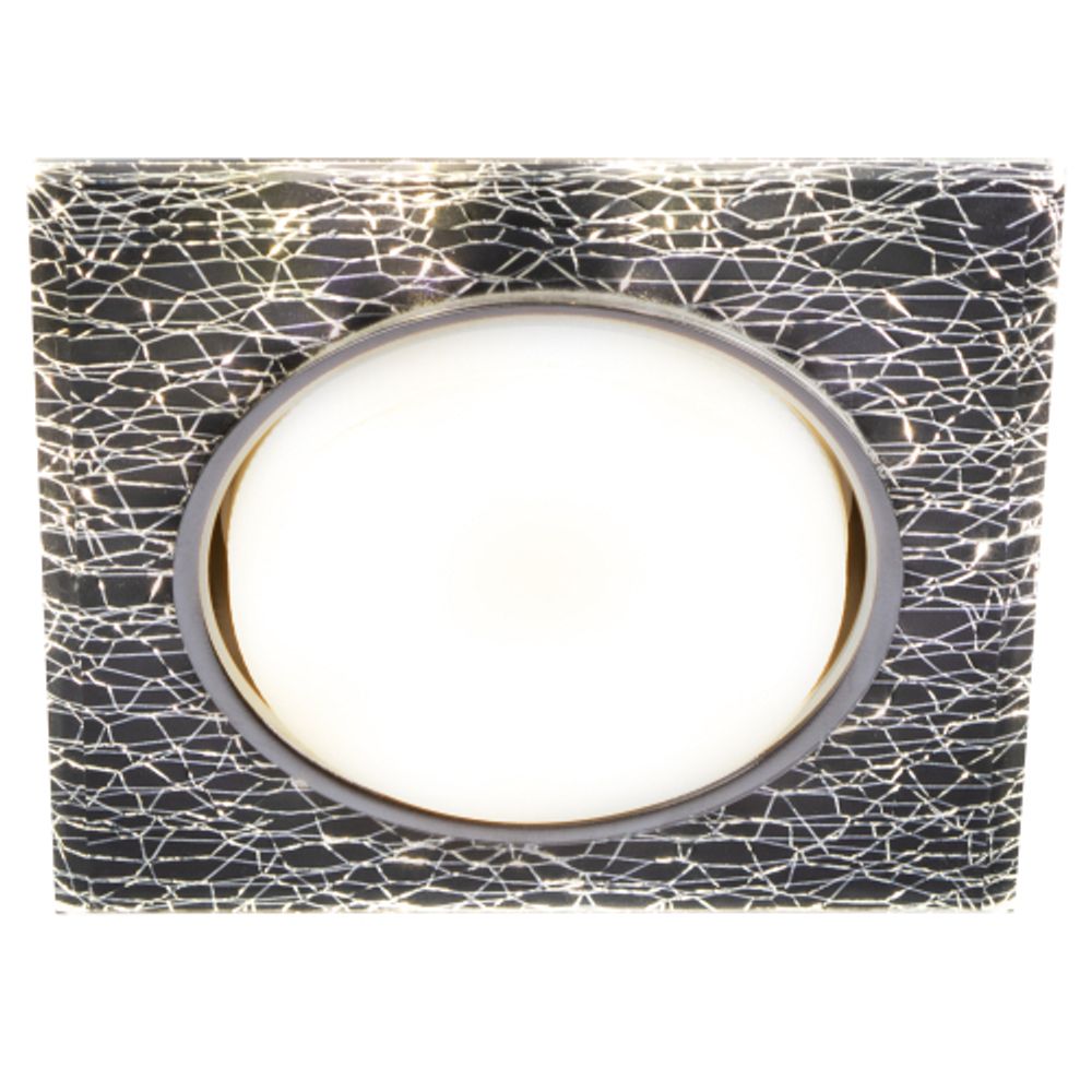 Встраиваемый светильник со светодиодной подсветкой ЭРА DK LD50 WH/BK GX53 белый черный