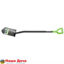 Лопата штыковая, 185 х 280 х 1190 мм, цельнометаллическая, Россия, Сибртех
