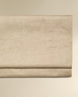 Zara Home - Простыня из сатина с текстурным эффектом, бежевый, 270x280 см