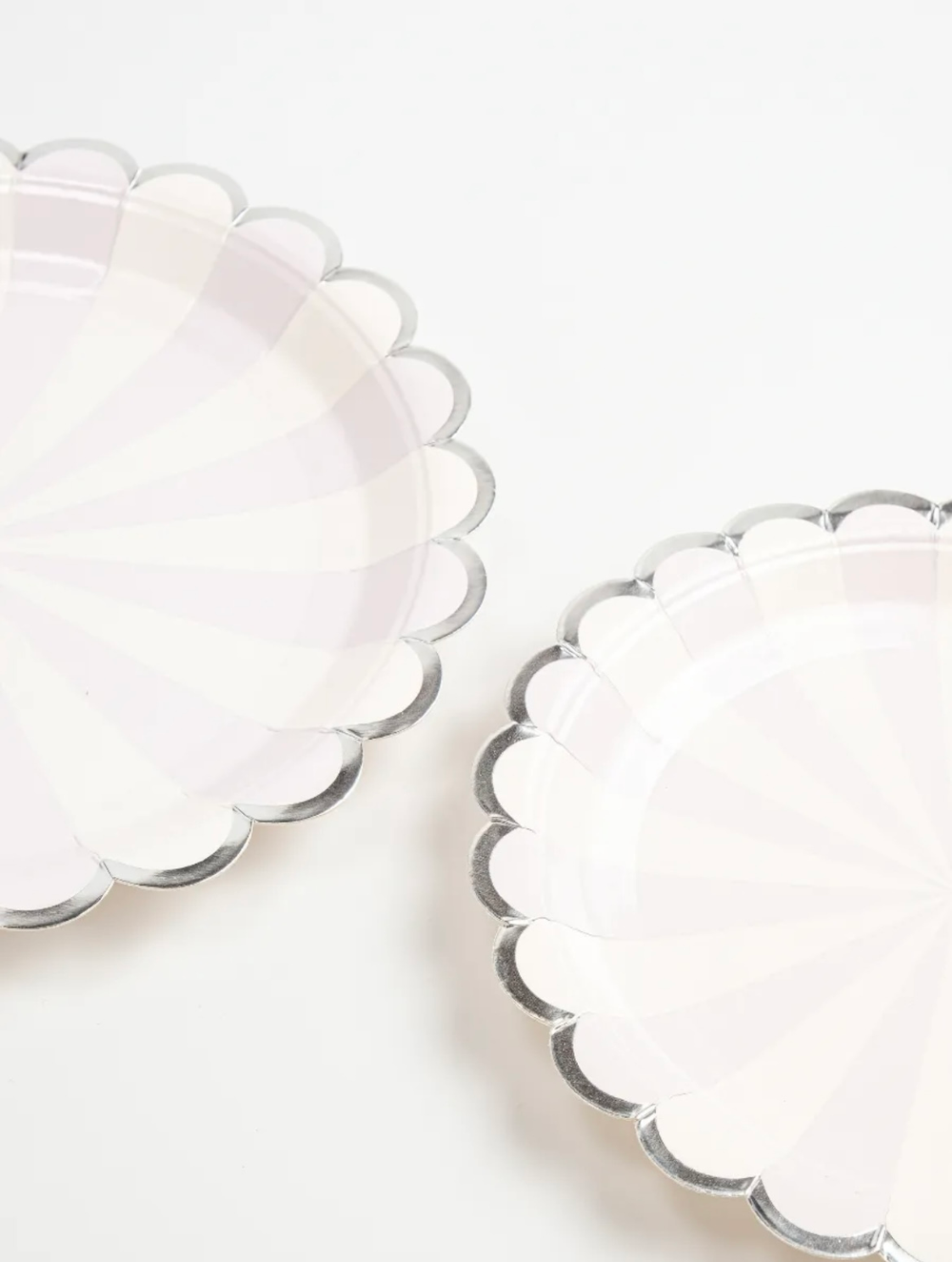 Тарелки бумажные 18 см "Полосатики" сиреневый 7 шт