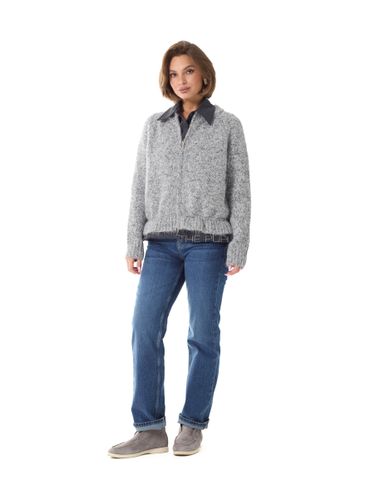 Комбинированная серая рубашка-кардиган