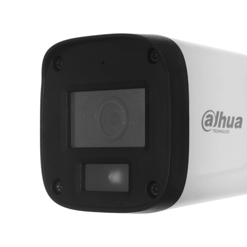 Уличная цилиндрическая HDCVI-видеокамера DAHUA DH-HAC-B5E20P-A-0280B, 2Мп, CMOS, объектив 2.8мм, ИК-подсветка до 20м, IP67
