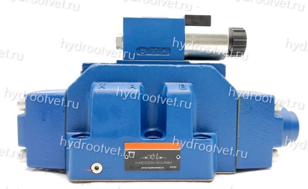H-4WEH25D6X/6EG24N9K4 - Гидрораспределитель с электроуправлением Ду25 схема D (574А), напряжение G24, каналы управления X и Y - внешние
