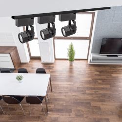 Трековый светильник однофазный ЭРА TR9-GU10 BK под лампу GU10 черный | Однофазные светильники под лампу