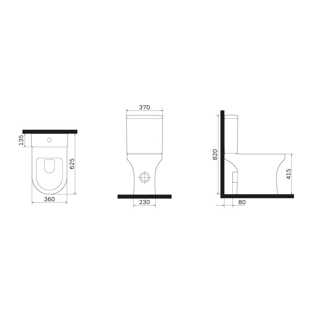 Унитаз-компакт без ободка с сиденьем микролифт AM.PM X-Joy C85A8601SC