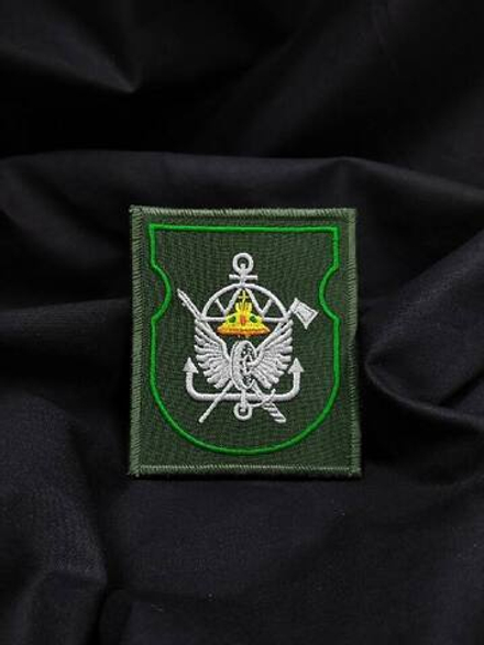 Шеврон вышитый батальона ЖДВ (меч,топор,шапка мономаха) на липучке