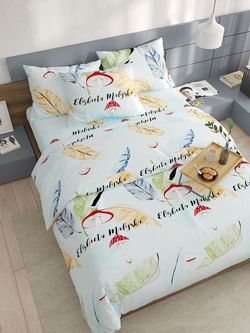 Постельное белье Полисатин Simple House "Autumn" 2-спальное Наволочка 50х70 см 2 шт Простынь 240x215 см Пододеяльник 175x215 см