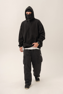 Худи KUL'TURA "HALF ZIP FLEECE 450 GR" Черный