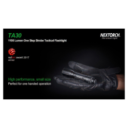 Тактический фонарь Nextorch TA30 — компактные габариты и эргономичная конструкция, удобная для повседневного и тактического использования