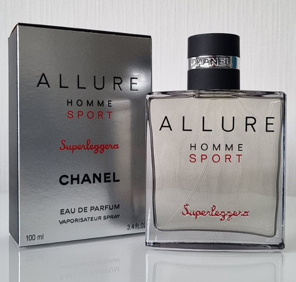 Chanel Allure Homme Sport Superleggera 100ml (Коробка парфюма без слюды, парфюм новый, распаковка для фото)