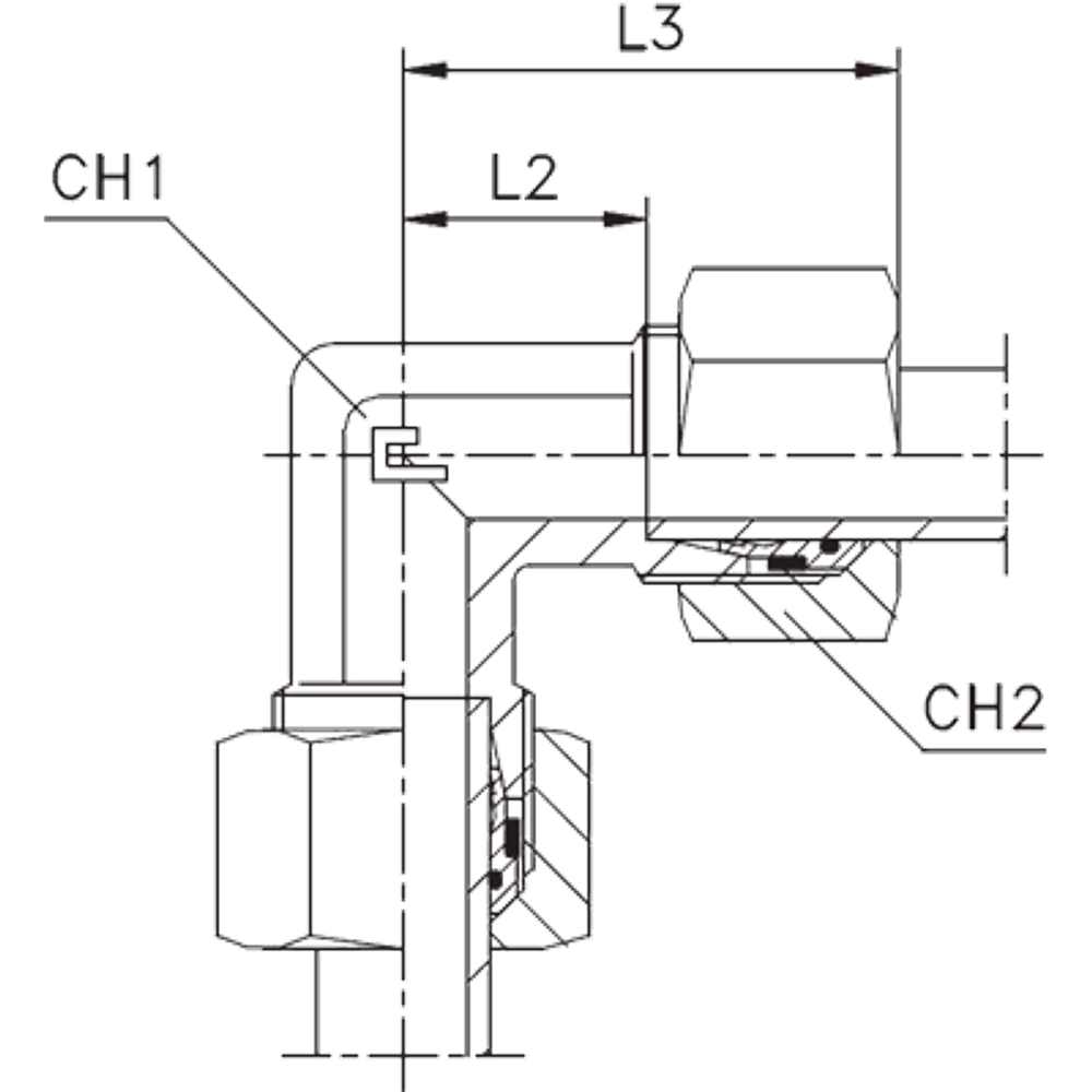 Соединение P90 DS16 24х1.5 (в сборе, B4)