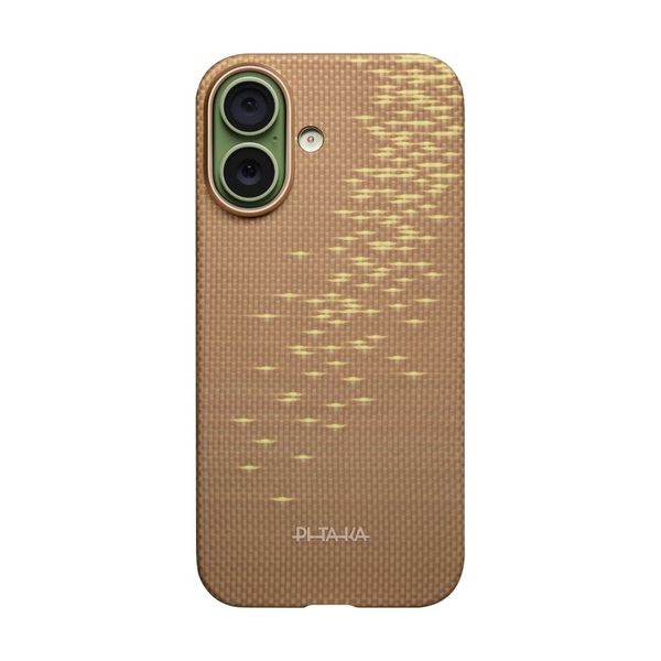 Чехол Pitaka Edge Case для iPhone 17, Золотой блик | Golden Glint