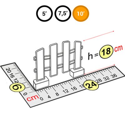 Элемент заборчика оранжевый для GigaBloks