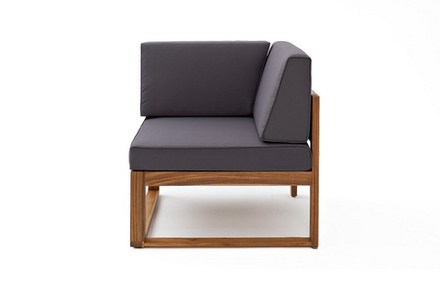 Софа Joygarden BOOKA угловая из акации, темно-серый