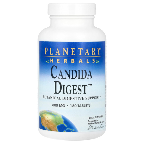 Planetary Herbals, Candida Digest ™, 180 таблеток