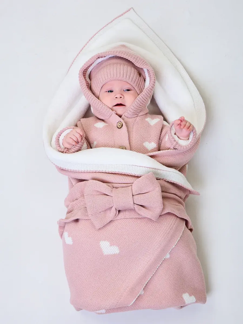 Конверт на выписку для новорожденных на меху