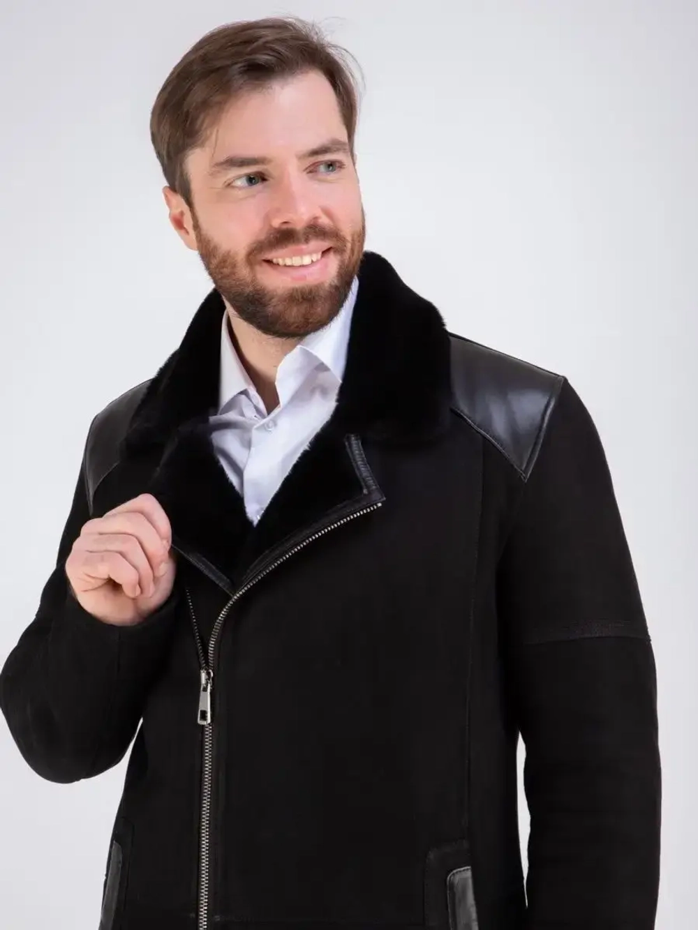 Дубленка мужская натуральная длинная Турция